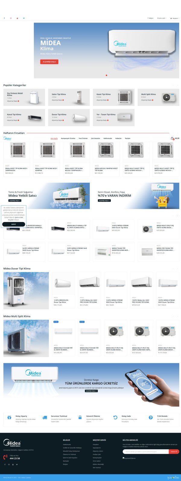 E-Ticaret Sitesi klimaworld.com.tr Web Site Tasarımı & Yazılımı